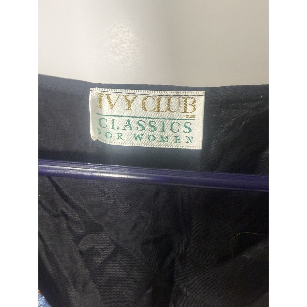 Vintage 90s Women's Christmas Vest‎ Holiday S Ivy Club Classics Santa's Workshop - Picture 2 of 3